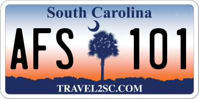 SC license plate AFS101
