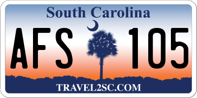 SC license plate AFS105