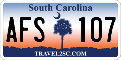 SC license plate AFS107