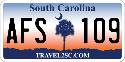 SC license plate AFS109