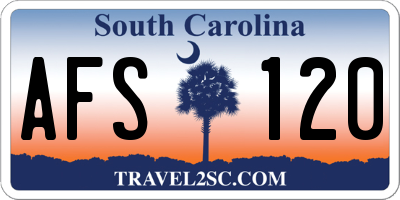 SC license plate AFS120