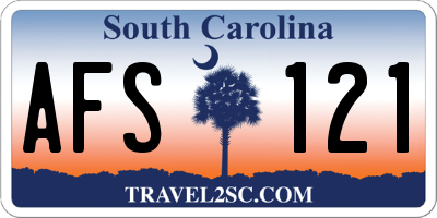 SC license plate AFS121