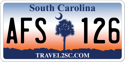 SC license plate AFS126
