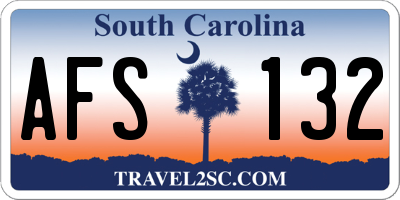 SC license plate AFS132