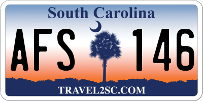 SC license plate AFS146