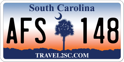 SC license plate AFS148