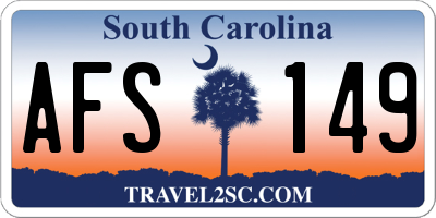 SC license plate AFS149