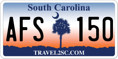SC license plate AFS150