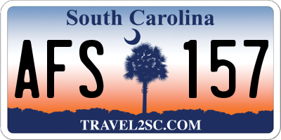 SC license plate AFS157