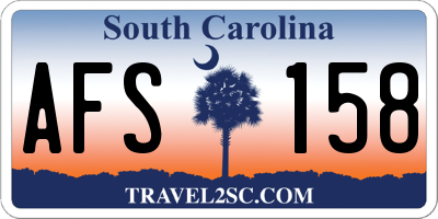 SC license plate AFS158