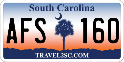 SC license plate AFS160