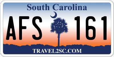 SC license plate AFS161