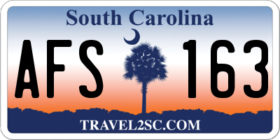 SC license plate AFS163