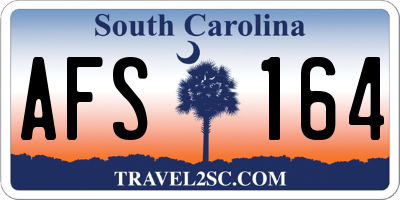 SC license plate AFS164
