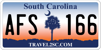 SC license plate AFS166