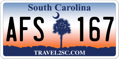 SC license plate AFS167