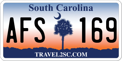 SC license plate AFS169