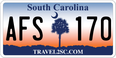 SC license plate AFS170