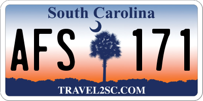 SC license plate AFS171