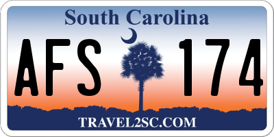 SC license plate AFS174