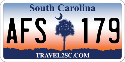 SC license plate AFS179