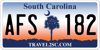 SC license plate AFS182
