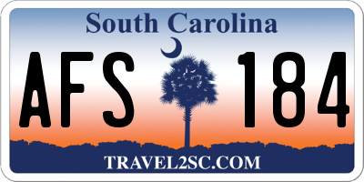 SC license plate AFS184