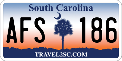 SC license plate AFS186