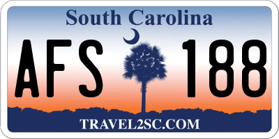 SC license plate AFS188