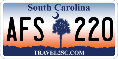 SC license plate AFS220