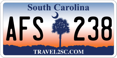 SC license plate AFS238