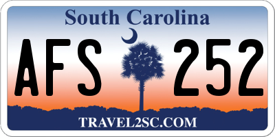 SC license plate AFS252