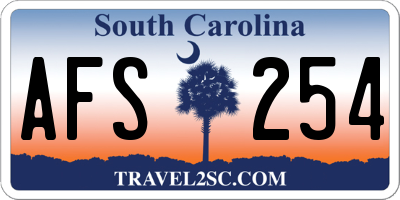 SC license plate AFS254