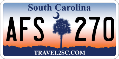 SC license plate AFS270