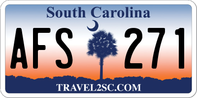 SC license plate AFS271