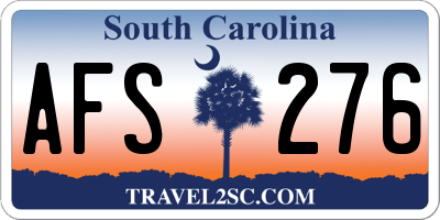SC license plate AFS276
