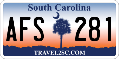 SC license plate AFS281