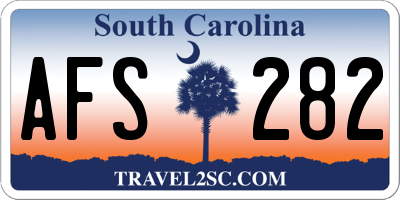 SC license plate AFS282