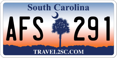 SC license plate AFS291