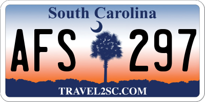 SC license plate AFS297