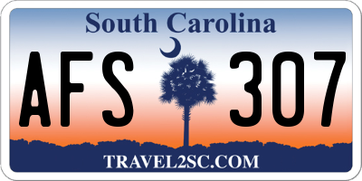 SC license plate AFS307