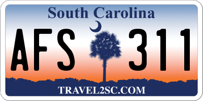 SC license plate AFS311