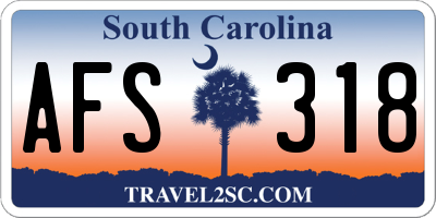 SC license plate AFS318