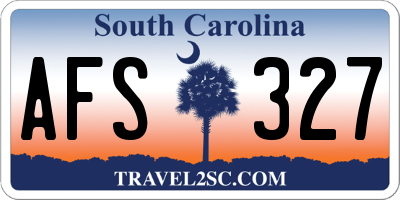 SC license plate AFS327