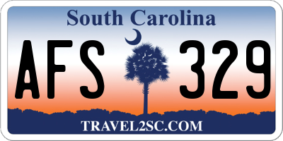 SC license plate AFS329