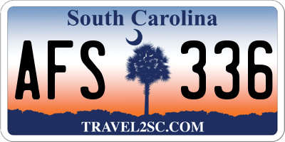 SC license plate AFS336