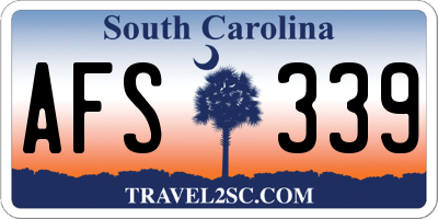 SC license plate AFS339