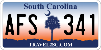 SC license plate AFS341