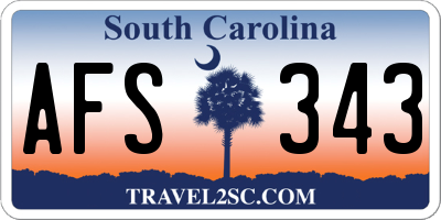 SC license plate AFS343