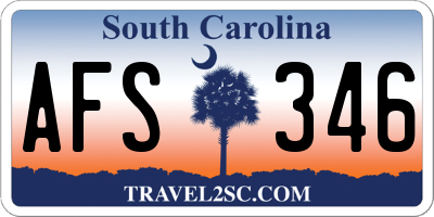 SC license plate AFS346